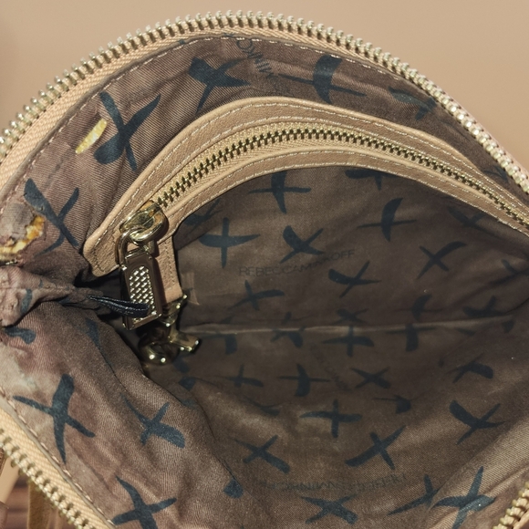 Rebecca Minkoff Tan Crossbody Bag With Gold Hardware And Finishes, EUC - Picture 3 of 5